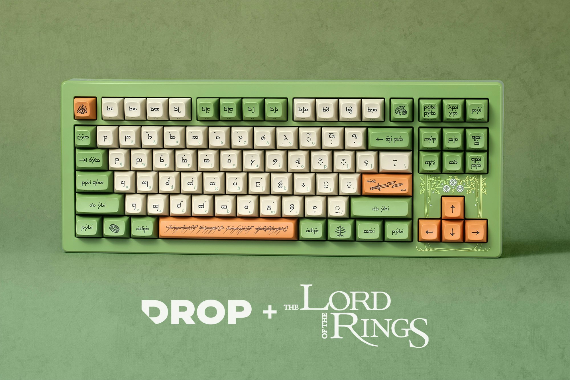 Drop + The Lord of the Rings™ Elven CSTM80 Keyboard | Mechanical